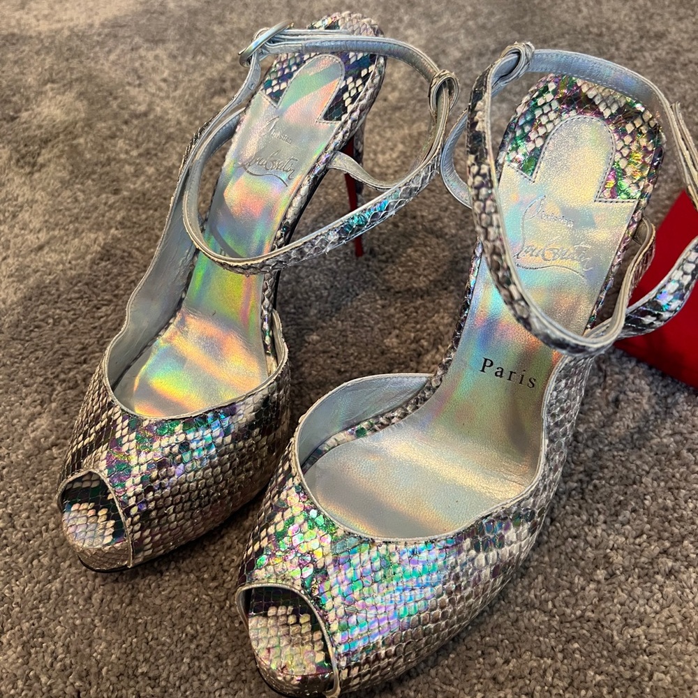 Iridescent Snakeskin Louboutin